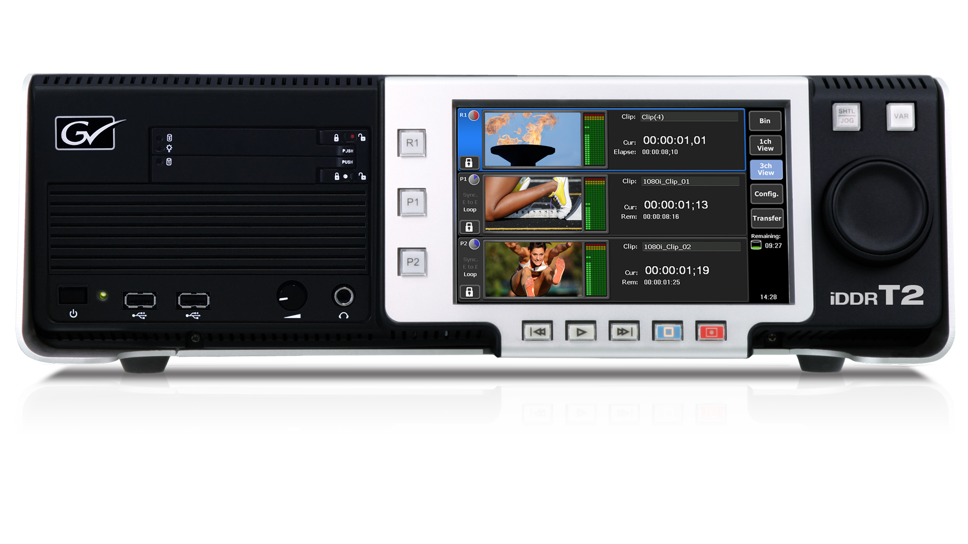 lecteur Grass Valley T2 turbo écran géant vidéo Supervision