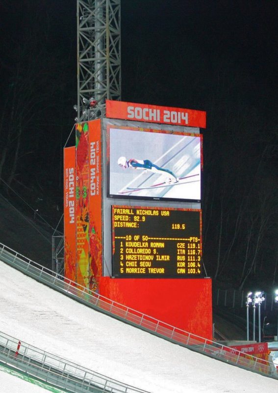 Pantalla gigante LED SUPERVISION Juegos Olímpicos de invierno Sochi 2014