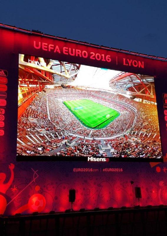 Pantalla gigante LED Supervision EURO 2016 FanZone de Lyon