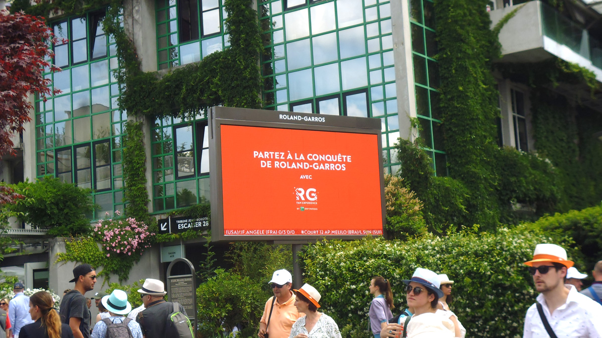 LED large video screen M5.8 Supervision Roland Garros