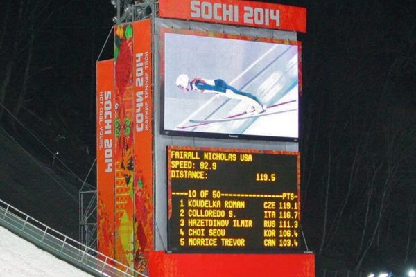 Vente écran géant occasion Supervision Panasonic Sochi 2014